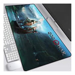 ITBT God of War 800x300mm Anime Mouse Pad, Keyboard Mouse Mats, Extended XXL Large Professional Gaming Mouse Mat with 3mm-Thick Rubber Base, for Computer PC,F