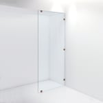 INR Iconic Nordic Rooms Dusjvegg ARC 20 Plus Måltilpasset Brushed Bronze / Klart Glass