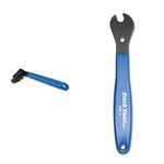 Park Tool CCP-22 Cotterless Crank Puller Tool, Blue & PW-5 - Home Mechanic Pedal Wrench Tool