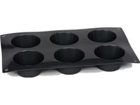 Patisse Muffinsform 29 X 17 Cm Svart Silikon 6 Fickor