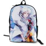 Kimi-Shop Inuyasha-Sesshomaru Anime Cartoon Cosplay Canvas Shoulder Bag Backpack Fashion Lightweight Travel Daypacks School Backpack Laptop Backpack