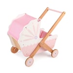 Tidlo 3 in 1 Wooden Doll's Pram Cot Bed Pushchair Pretend Role Play