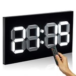 Elikliv LED Programmable Digital Display GYM Timer Wall 14 Clock With Remote Control Multi function Timer For Home Gym Office Living Room