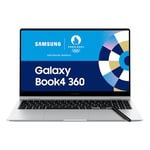 Samsung Galaxy Book4 360 Ordinateur portable 15.6'', Intel Evo Platform –Intel Core Ultra 7, 16Go RAM 512Go SSD Intel Graphics, Argent, clavier AZERTY FR