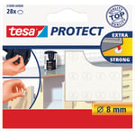 Tesa Protect dørdemper, Ø8 mm, 28-pak, transparent