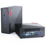NiPoGi AM06 Pro Mini PC, АMD Ryzen 7 5825U(8C/16T, 4,50 GHz), 16Go DDR4 512Go M.2 SSD Mini Ordinateur de Bureau, AMD Radeon Graphics 2000 MHz, WiFi 6/Double LAN/VESA Supporté/4K Triple écran Tour PC