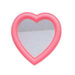 VOSAREA 2Pcs Heart Shape Makeup Mirror Dual Use Tabletop Cosmetic Mirror Wall Hanging Mirror Bedroom Mirror Vanity Mirror for Women Ladies Friends Gift Pink