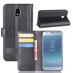 Äkta Läderfodral Samsung Galaxy J3 2017 Svart