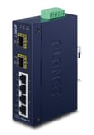 PLANET ISW-621TF nettverkssvitsj Uhåndtert L2 Fast Ethernet (10/100) Blå