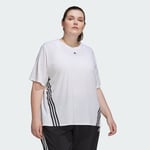 adidas Train Icons 3-Stripes T-skjorte (store størrelser) Damer Adult