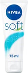 NIVEA Soft Moisturiser Cream for Face Hands and Body 75ml