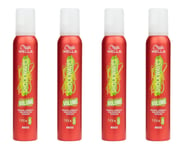 4 X WELLA SHOCKWAVES Volume Mousse (200ml)