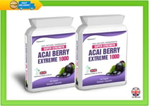 Acai Berry Extreme 1000 Pure Detox 120 Capsules Dietary Aid Supplement