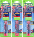 Firefly Marvel SpiderMan Battery Operated Electric Toothbrush  x 3