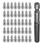 100 st skruvade dubb 9mm + 1 st borrhylsa, Auto Bil Suv Atv Antisladd Dubb Skruv Hjul Däck Snö T