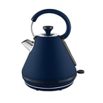 Tower T10079MNB Sera Pyramid Kettle with Smoked Black Trim, 1.7L, 3KW, Midnight Blue