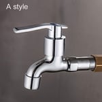 Faucet 304 Stainless Steel Washing Machine Faucet Brass Tap Single Chrome Outdoor Faucet Garden Bibcock Tap Bathroom Sink Tap Spout-A_style_CHINA