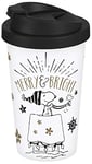 Coffee to go Mug Peanuts Merry & Bright Blanc