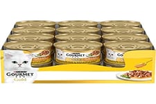 Purina Gourmet Gold Delizie en Sauce Nourriture Humide pour Chats avec Poulet, 24 boîtes de 85 g
