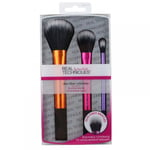 REAL TECHNIQUES DUO-FIBER COLLECTION GIFT SET 3 X BRUSHES - NEW - FREE P&P - UK