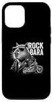 Coque pour iPhone 15 Moto Rodent Rock Homme Capybara