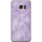 Samsung Galaxy S7 edge Gjennomsiktig Telefondeksel Lila marmor