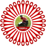 Choyclit - Accessoire pour coupe-bordure,100pcs Lames en Plastique de Rechange pour Coupe Bordure Lame de Tondeuse à Gazon Lames pour