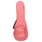 (Pink)Acoustic Guitar Case 23 Inch Shoulder Strap Transparent Pocket Simple
