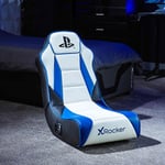 X ROCKER Official Playstation Geist 2.0 Gaming Chair Kids Floor Rocker White