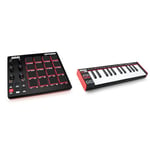 AKAI Professional MPD218 - USB MIDI Pad Controller and Drum Machine with MPC Pads, Assignable Knobs & LPK25 - USB MIDI Keyboard Controller with 25 Responsive Synth Keys