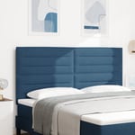 Sänggavel Linjer Design Blå 180 cm Tyg