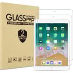 2X Displayskydd i härdat glas till iPad Pro 9,7 tum iPad 9,7" 2018 6:e gen Transparent
