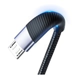 Ugreen USB - micro USB-kabel Quick Charge 3.0 / Huawei PCF 2,4A 2m - Svartgrå (50874)