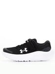 UNDER ARMOUR Kids Surge 4 Ac Trainers - Black/white, Black/White, Size 11 Younger