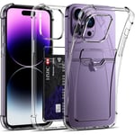 Transparent iPhone Skal med Korthållare - Många Modeller iPhone 13 Pro Max