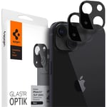 Spigen iPhone 13 (6.1) / 13 mini (5.4) Camera Lens Premium Tempered Screen Protector - Black - 2 Pack 9H Hardness - Edge to Edge Protection - Case-friendly with Spigen Cases - AGL03395