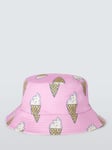 John Lewis ANYDAY Baby Reversible Ice Cream Bucket Hat, Pink