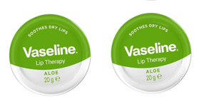 2x Vaseline Lip Therapy Aloe Vera Petroleum Jelly 20g
