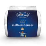 Silentnight Mattress Topper, 100 Percent Polyester Microfibre, White, Super King