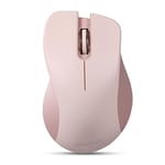 Perixx PERIMICE-621 Wireless Mouse - Silent Click with Ergo Design - Compatible for Desktop and Laptop PC (Pink)