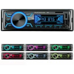 Autoradio Bluetooth Poste Radio Voiture,1Din Radio de Voiture, 4x60W Auto Radio 7Couls fm Stéréo Radio USB/SD/AUX/EQ/Lect MP3 autoradio Pioneer