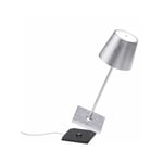 Zafferano - Lampe de table led rechargeable et dimmable Poldina Pro Mini Silver Leaf