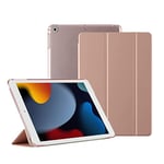 Étui Compatible avec iPad 10,2 Pouces, 9/8/7e génération (2021/2020/2019), Fin, léger, Triple Pliage, Smart Case, arrière en PC Dur pour iPad 10,2"