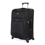 Swiss Gear Sion Softside Luggage with Spinning Reels, Black (Black) - 6283424171-2