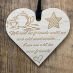 We will be friends until we are old and senile Wooden Plaque Gift LPA3-155