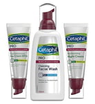 Cetaphil Redness Control Bundle: Face Wash + Day Cream + Night Cream for Redness-Prone Skin