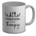 Gardening Is My Therapy Garden White 11oz Mug Cup Gift