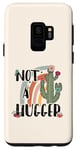 Coque pour Galaxy S9 Not A Hugger Boho Cottagecore Cactus Floral Rainbow