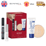 Rimmel London Get Set Go Collection 4PC Giftset Mascara Brow Gel Powder Primer