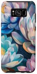 Coque pour Galaxy S8+ Style de peinture à l'huile de fleurs de lotus Art Design